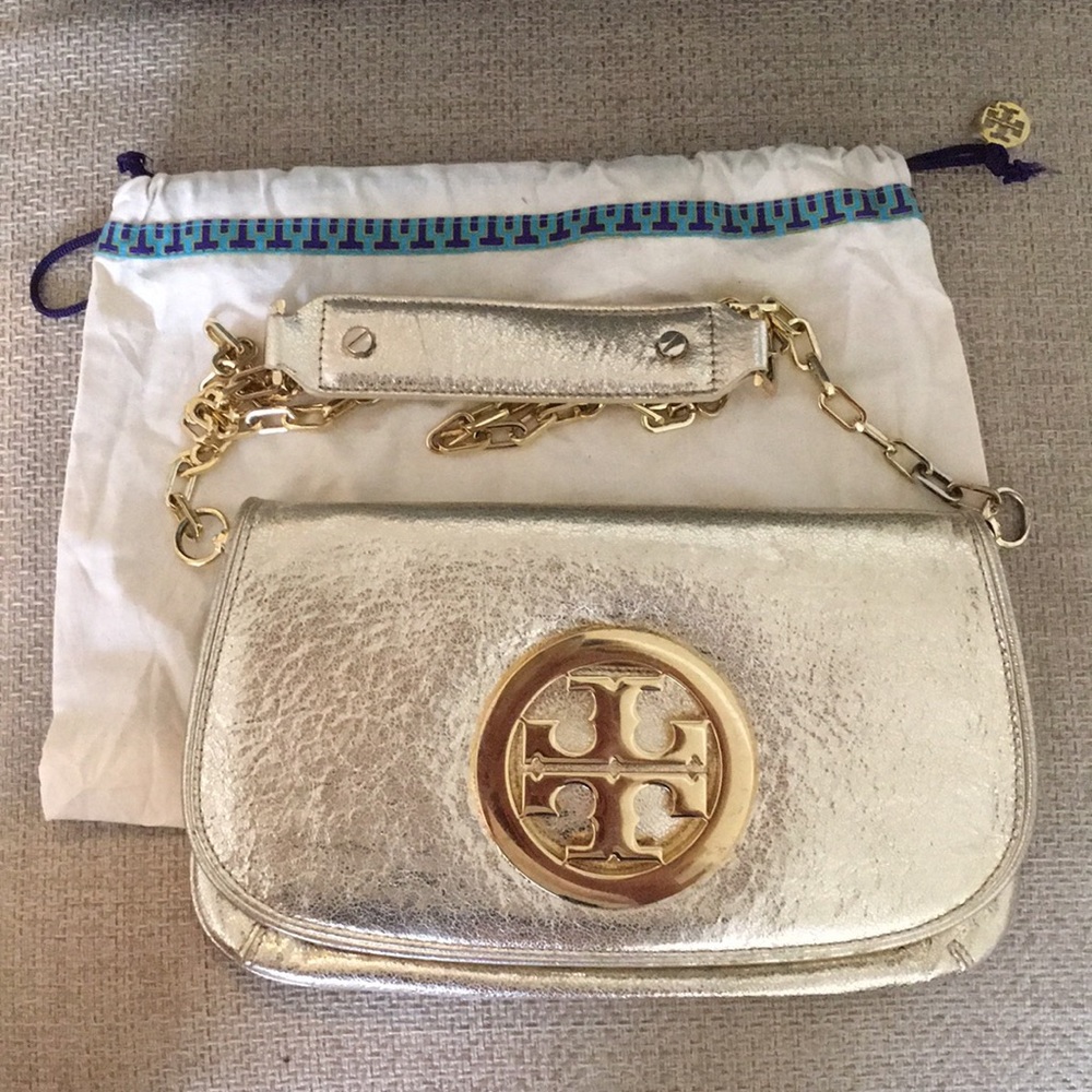 Tory Burch Reva Gold Crossbody